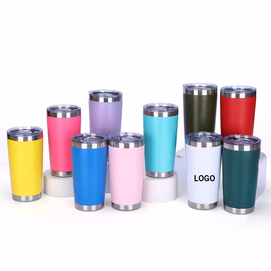 Vacuum Stainless Steel Insulated 20oz Rambler Coffee Travel Tumbler with Lid