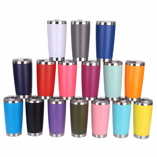 Vacuum Stainless Steel Insulated 20oz Rambler Coffee Travel Tumbler with Lid