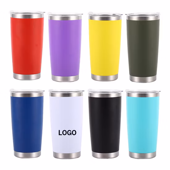 Vacuum Stainless Steel Insulated 20oz Rambler Coffee Travel Tumbler with Lid