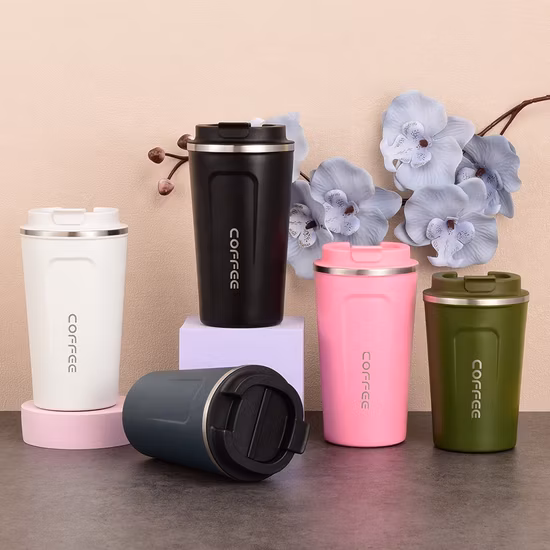 クリスマスカラー茶二重壁ビールウォーマー卸売ステンレス鋼真空断熱カスタマイズされたトラベルコーヒーマグ蓋付き