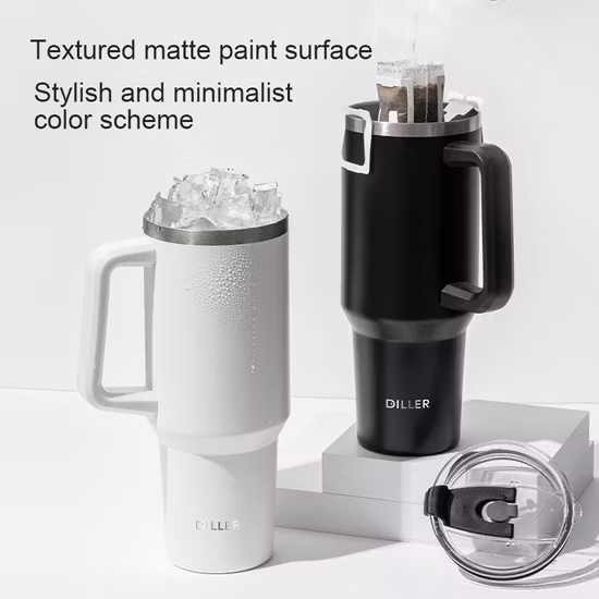 新製品 ハンドル付き断熱ステンレススチールコーヒーマグ